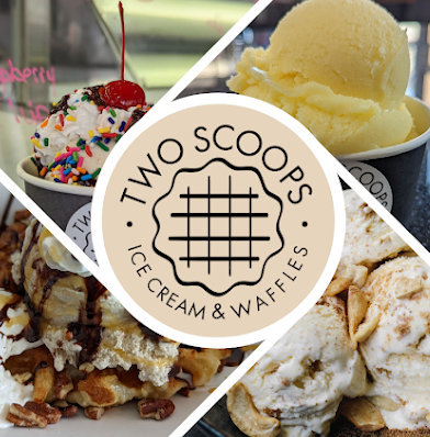 Two Scoops Ice Cream & Waffles