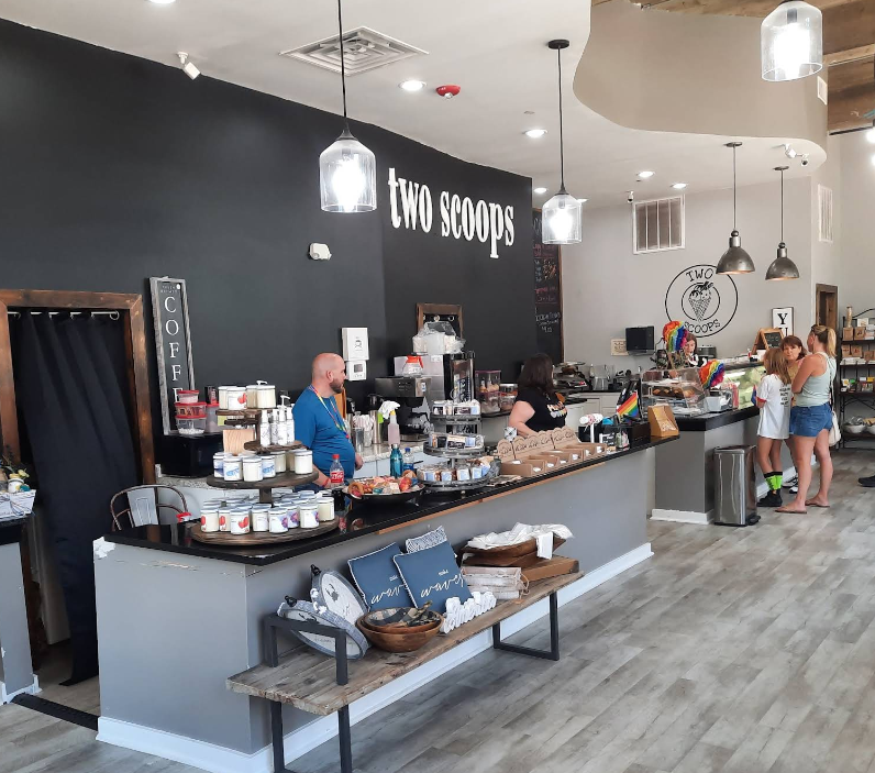 Two Scoops Ice Cream & Waffles